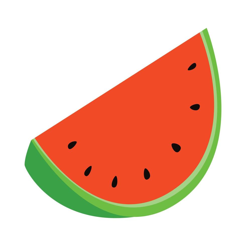 Slice of watermelon icon, isometric 3d style vector