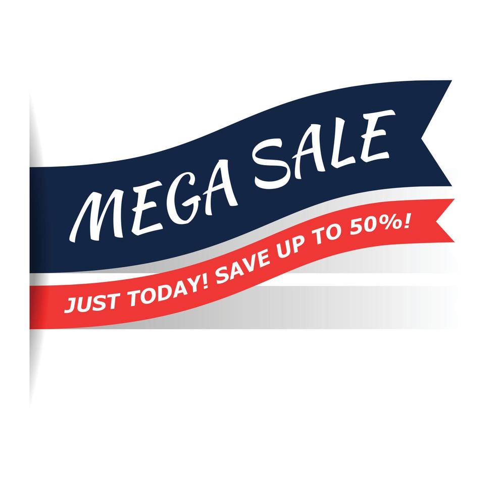 Mega sale flat icon vector