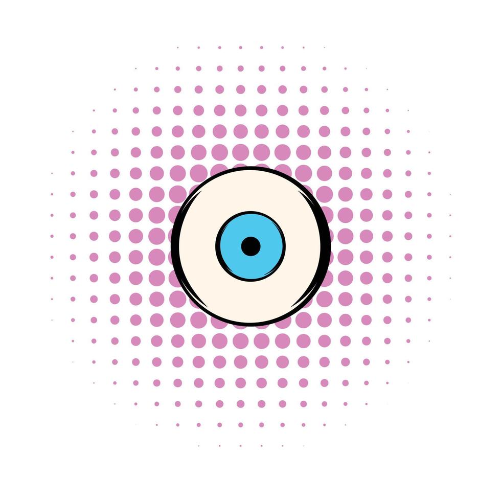 icono de ojo humano, estilo comics vector