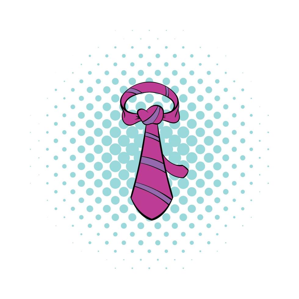 Men tie icon, comics style vector