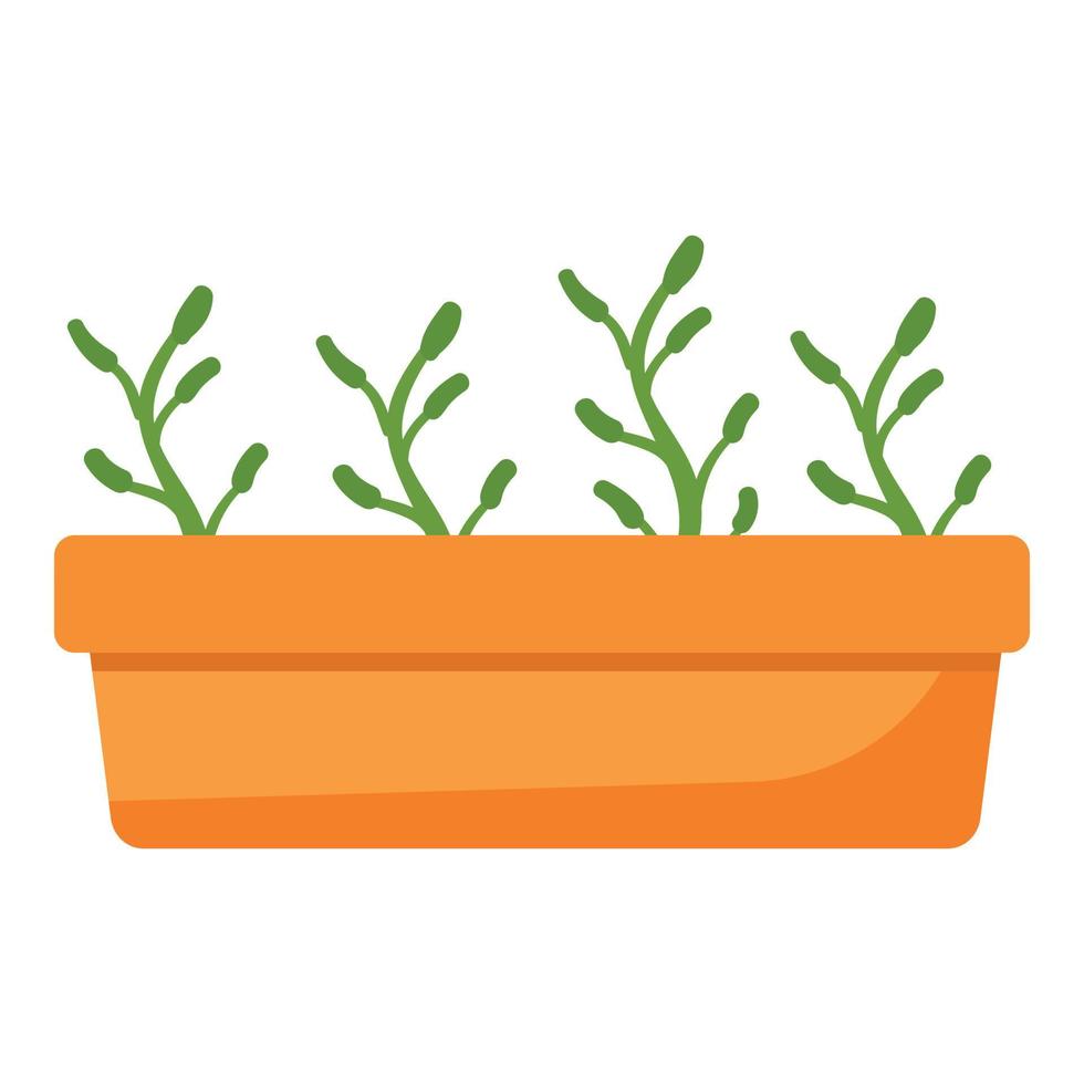 Plant pot icon cartoon vector. Farm tool vector