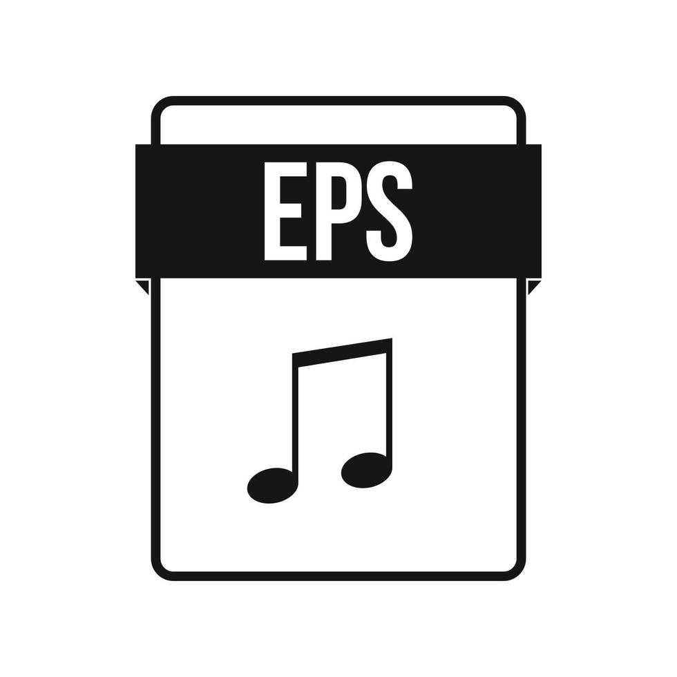 EPS file icon, simple style vector