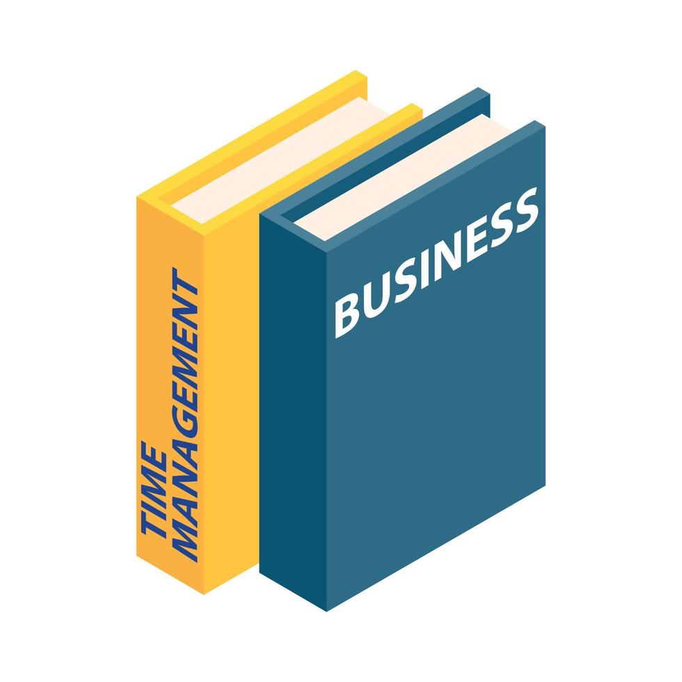 Business and time management icon, isometric 3d vector