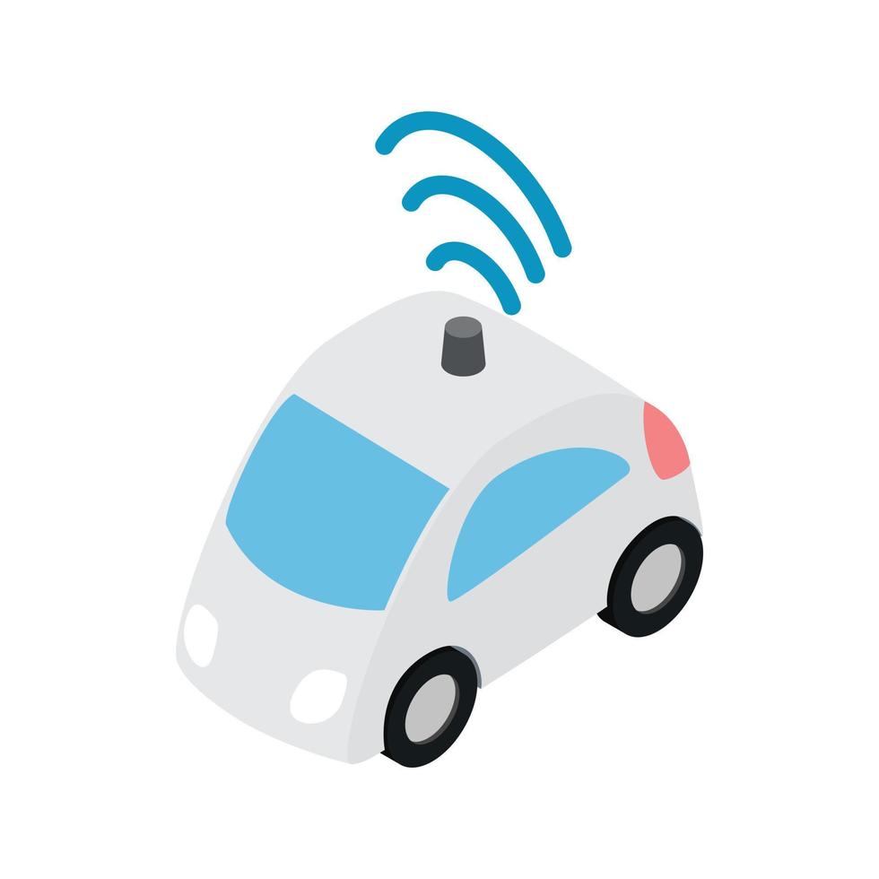 icono de wifi de coche, estilo 3d isométrico vector