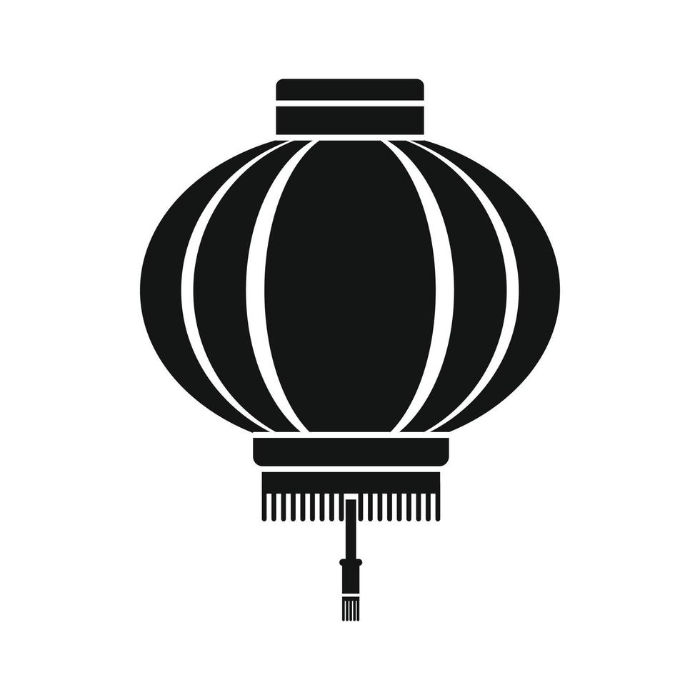 Chinese lantern icon, simple style vector