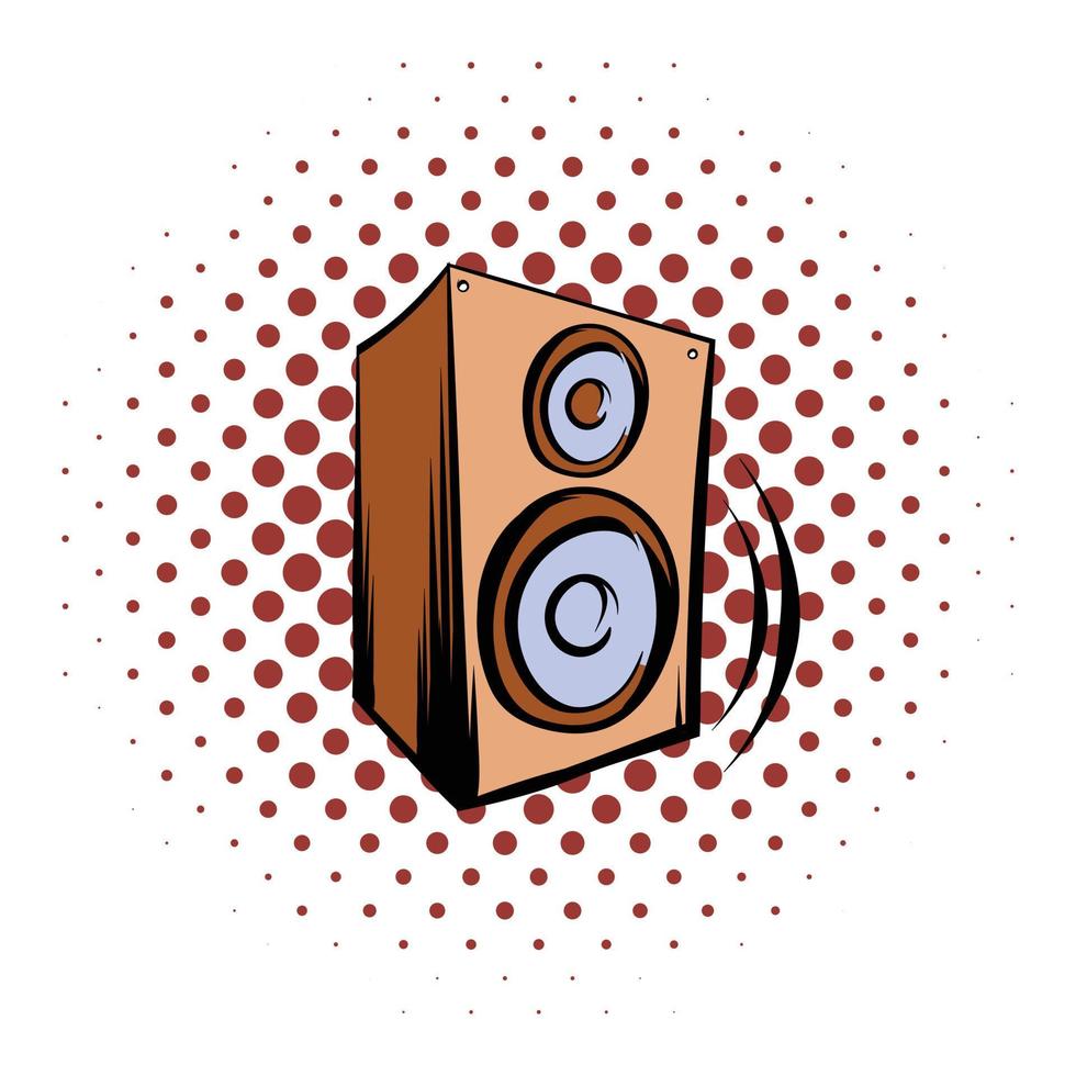 icono de comics de altavoz de música vector