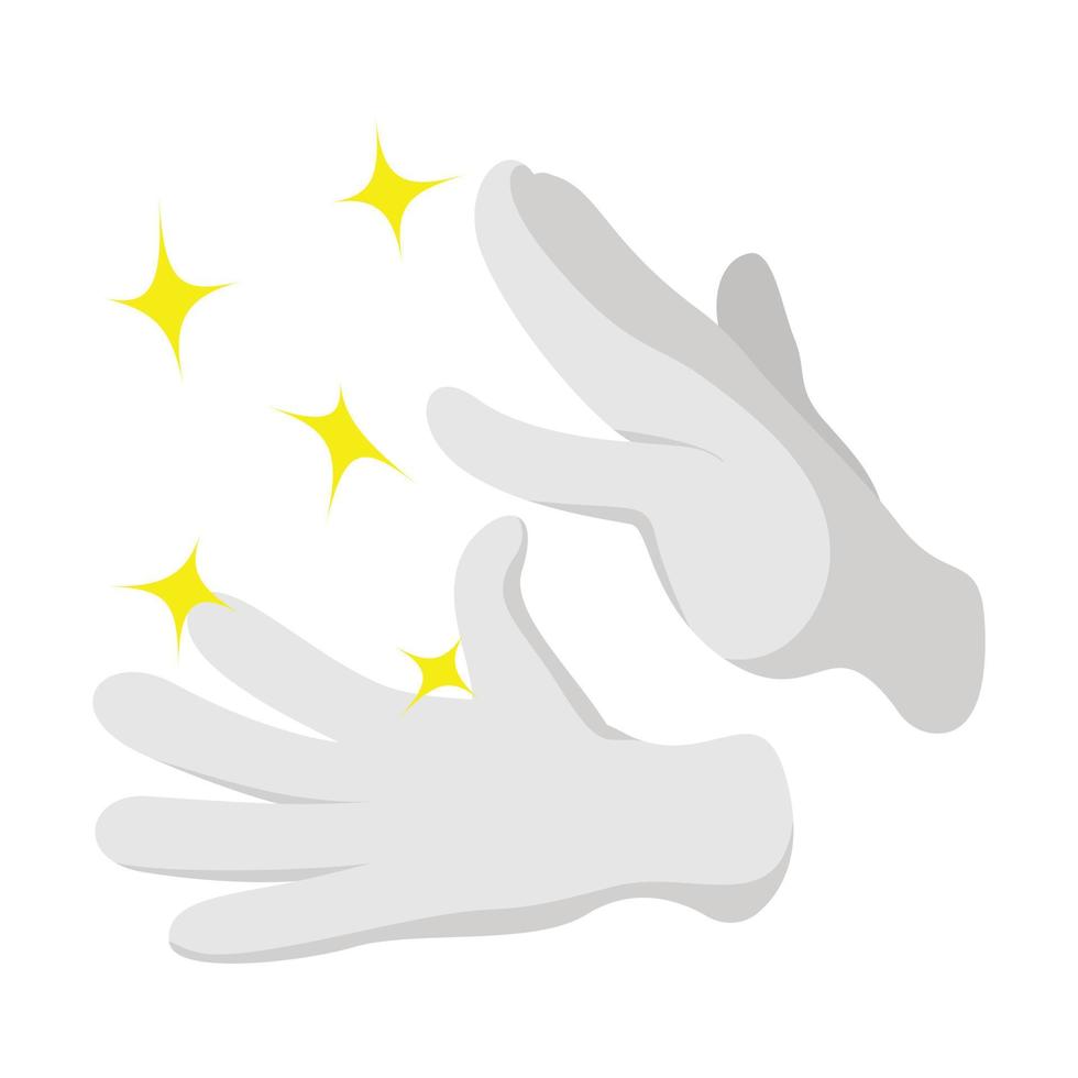 Magician gloves cartoon icon vector