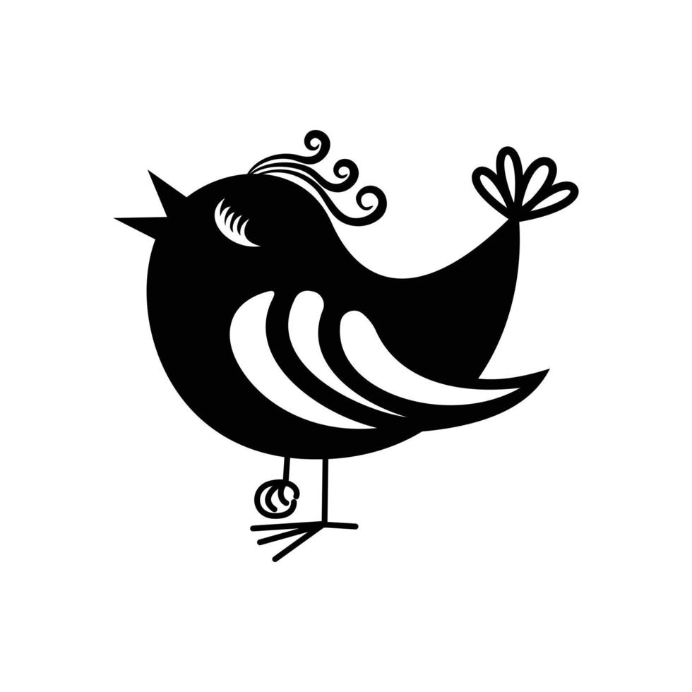 símbolo de icono de pájaro vector