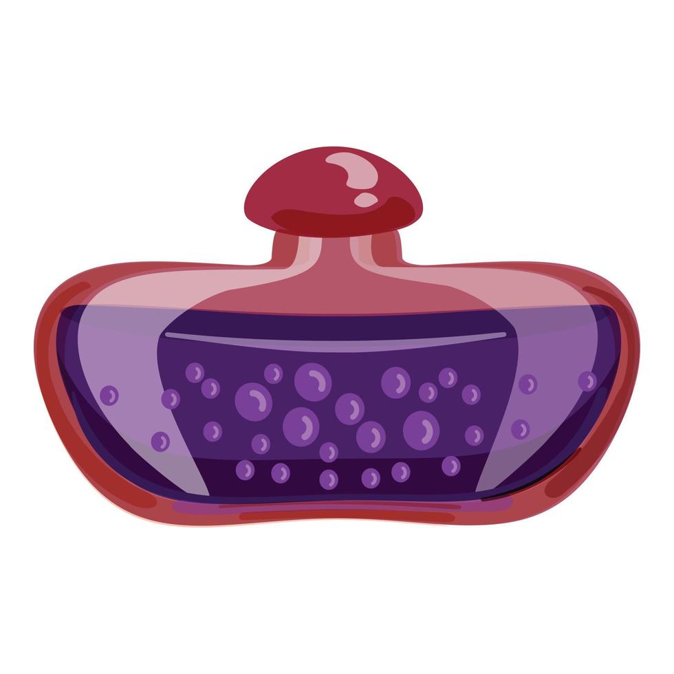 Magic bottle icon cartoon vector. Poison flask vector