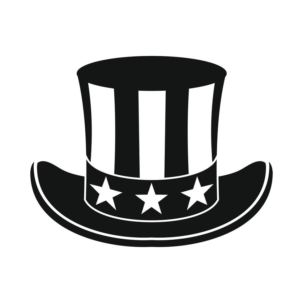 Hat in the USA flag icon vector