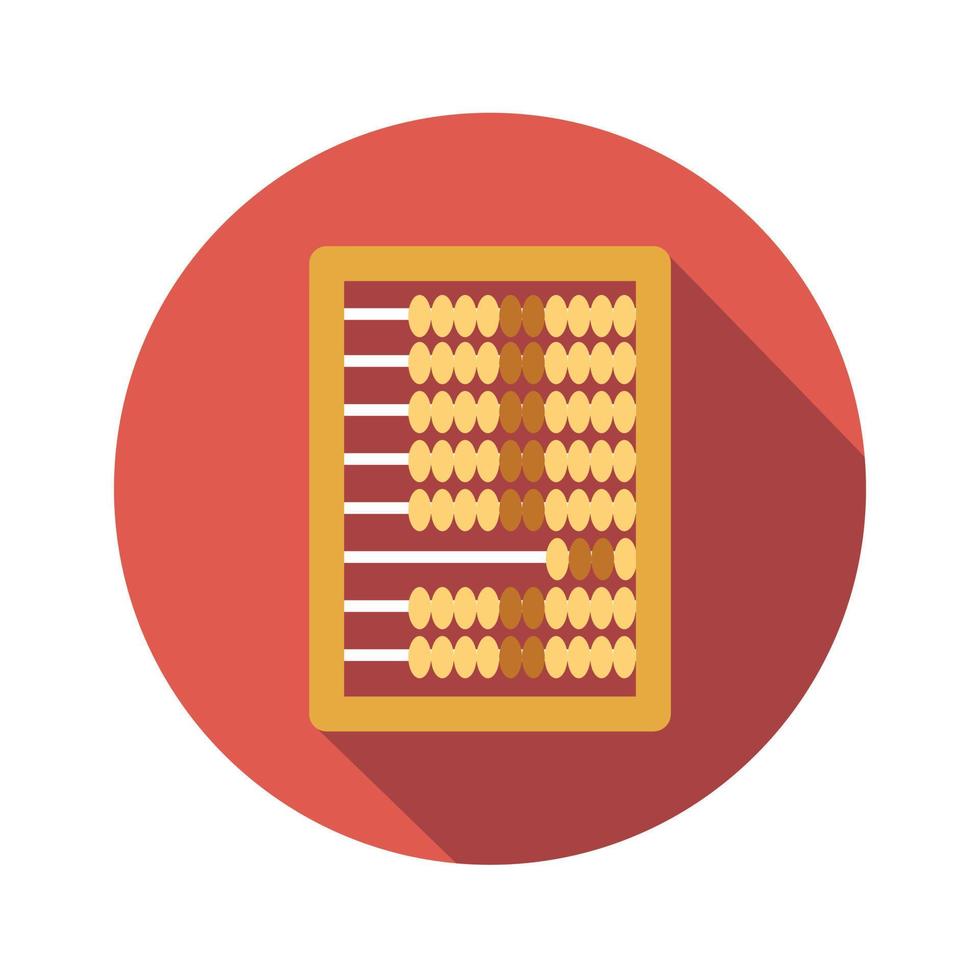 Abacus calculation flat icon vector