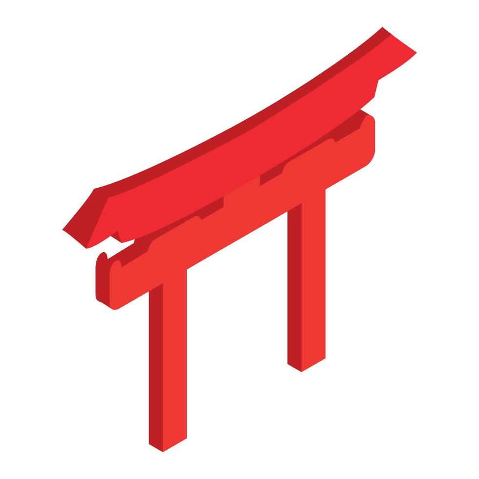Shintoism isometric 3d icon vector