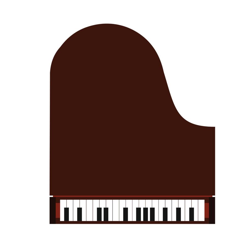 icono plano de piano vector