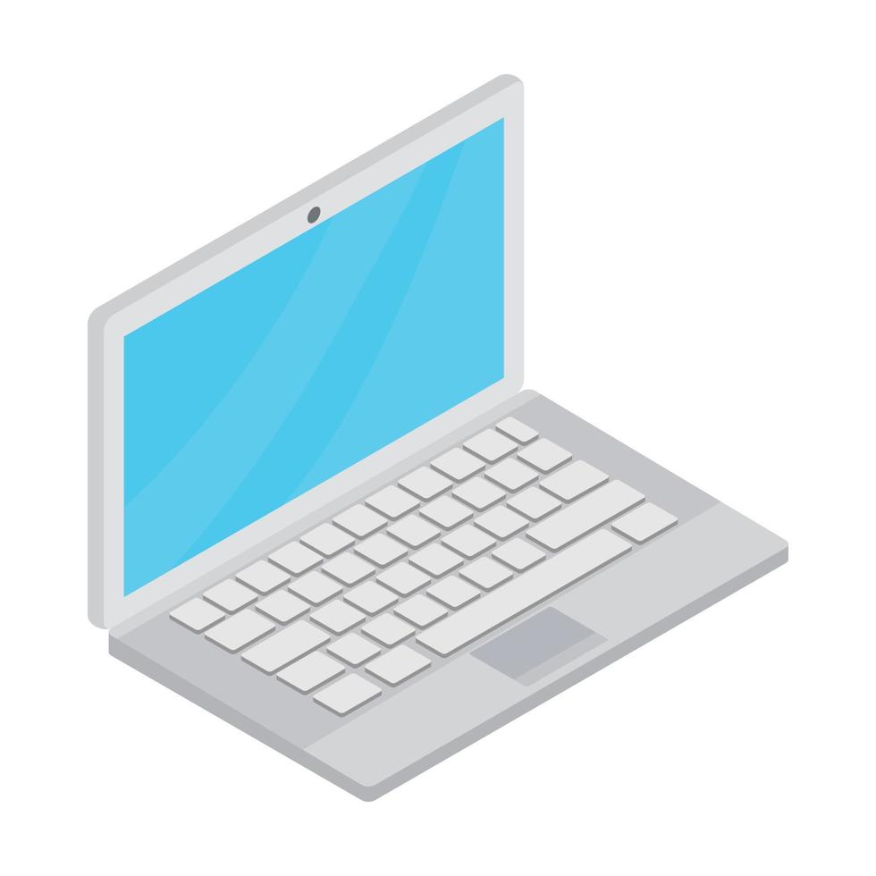 Laptop icon, cartoon style vector