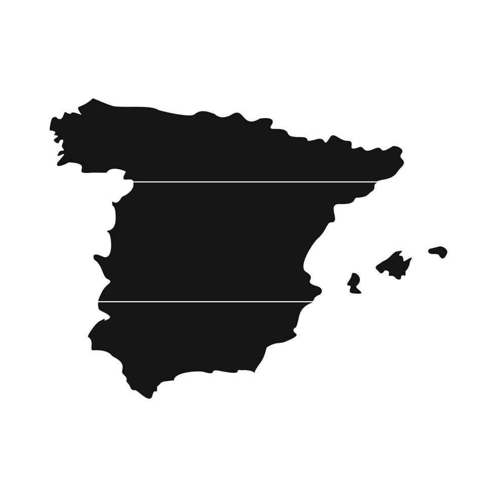 Map of Spain simple icon vector