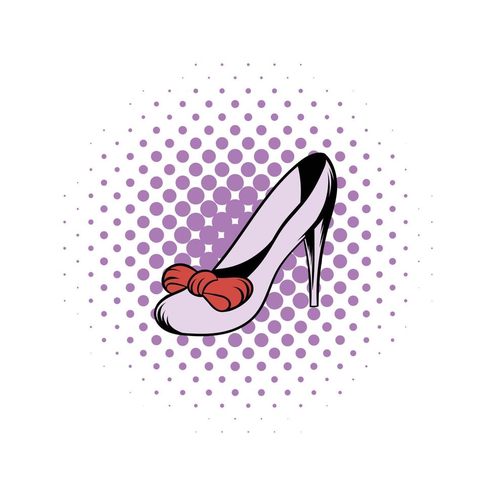 Wedding shoes comics icon vector