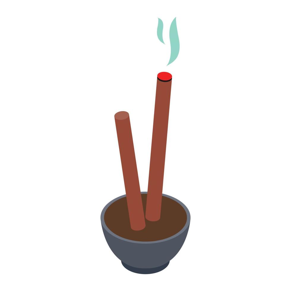 Incense isometric 3d icon vector