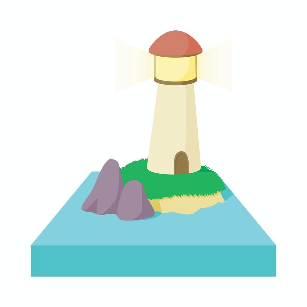 Lighthouse with red top in the Netherlands icon vector