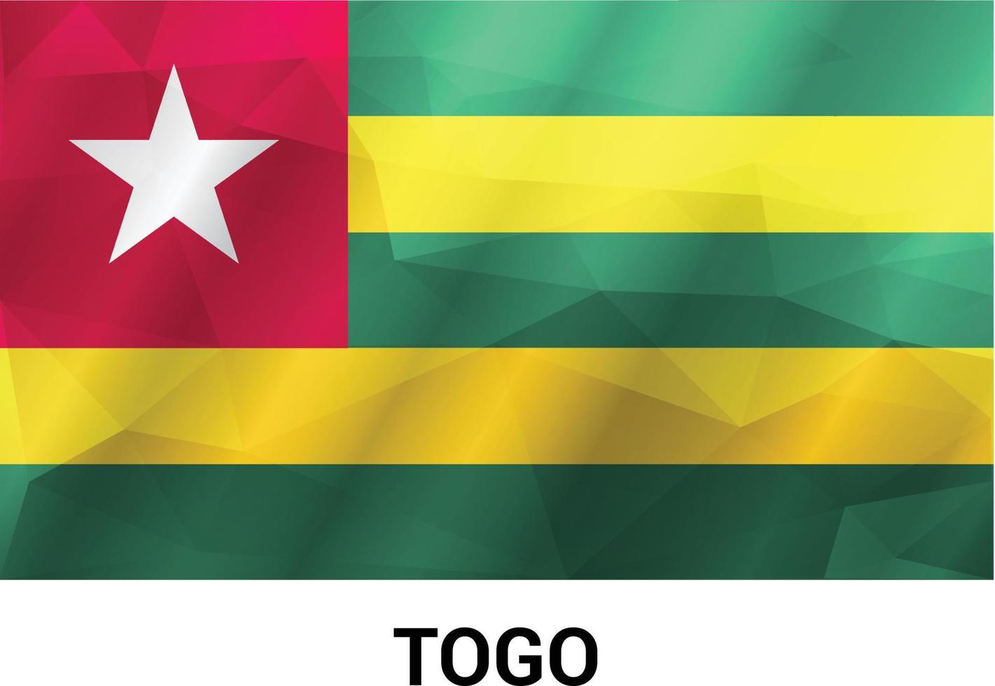 Togo flag design vector