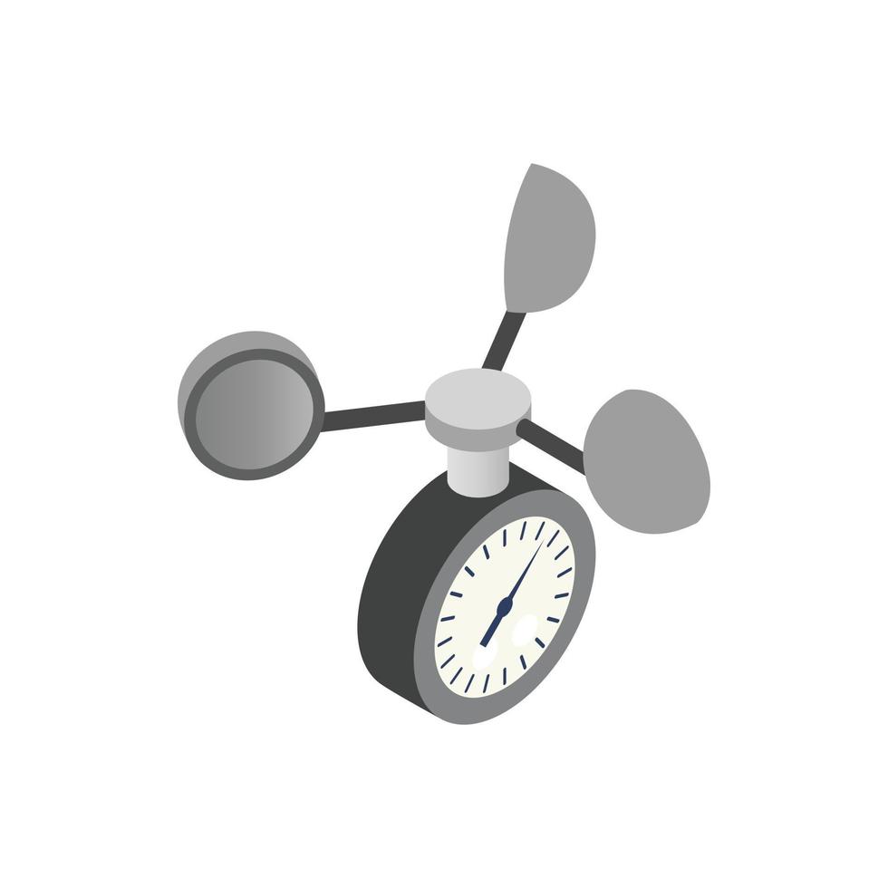 Anemometer icon, isometric 3d style vector