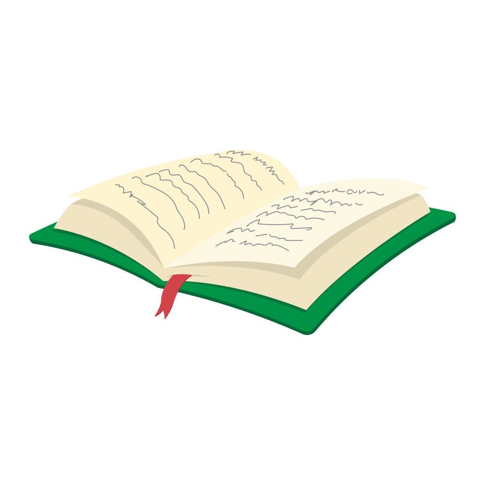 Open book cartoon icon vector