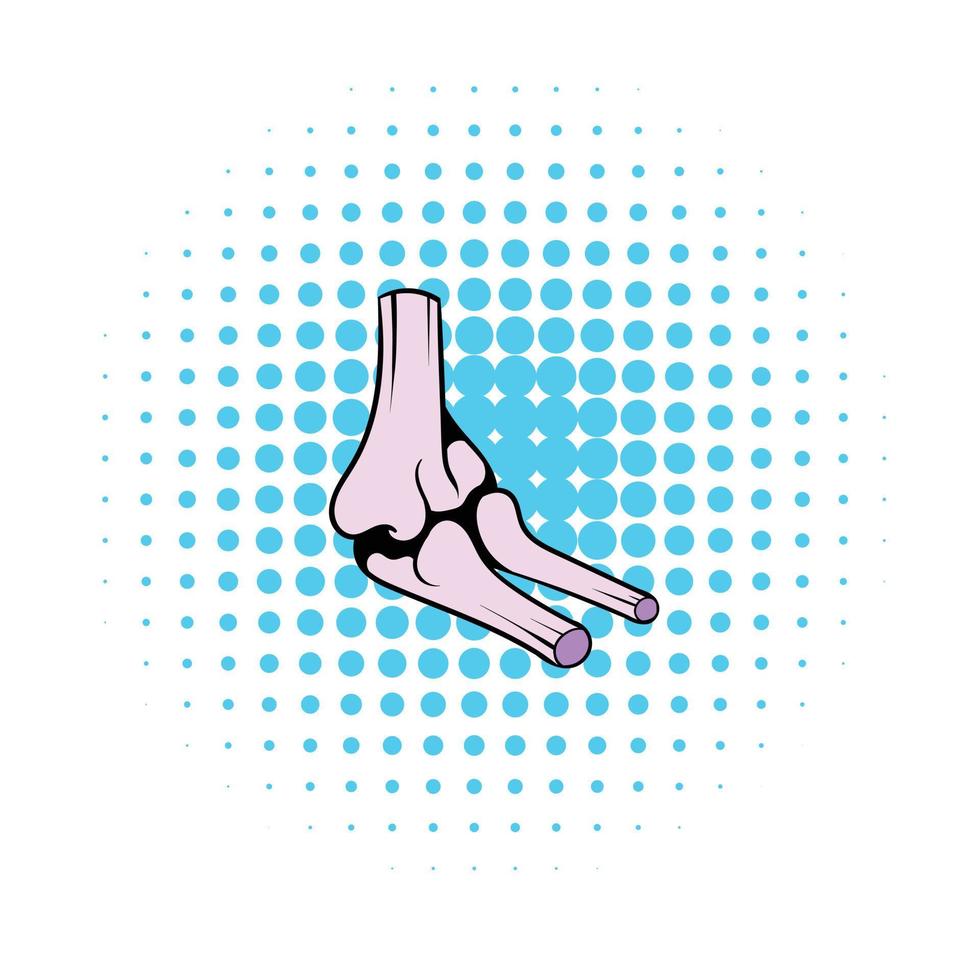 icono de la articulación de la rodilla humana, estilo cómic vector