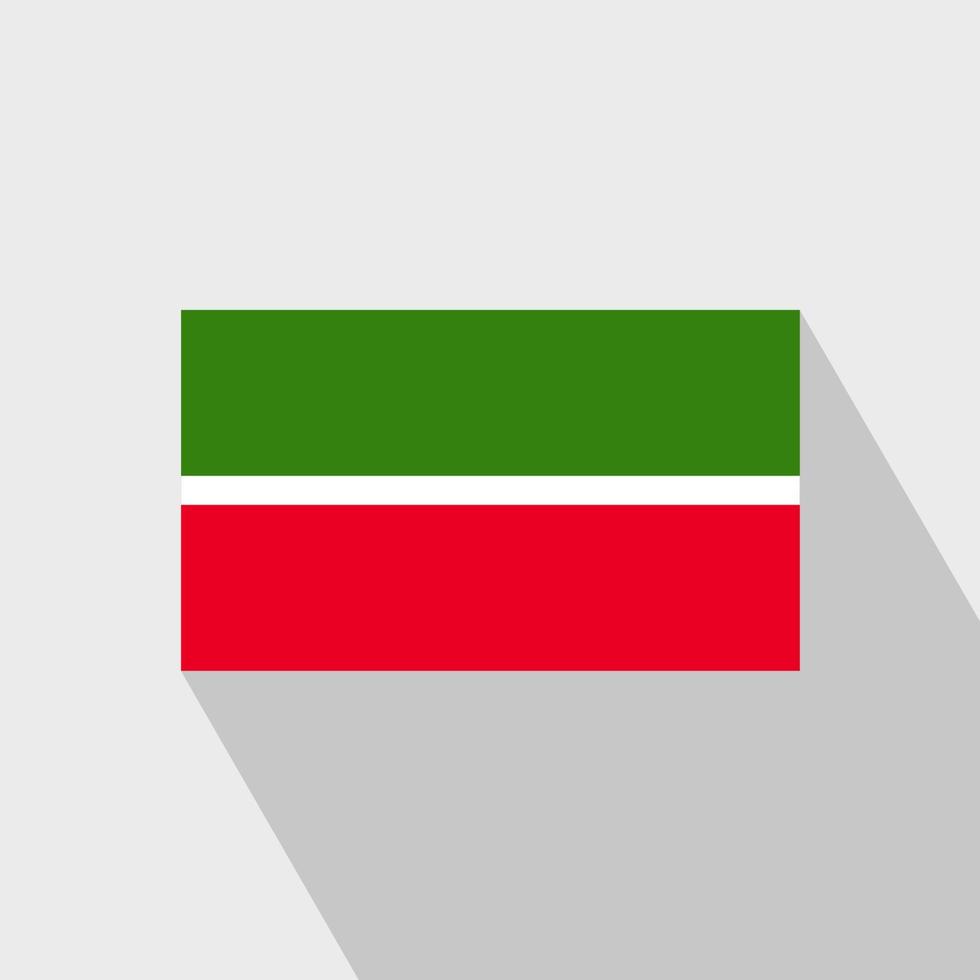 Tatarstan flag Long Shadow design vector