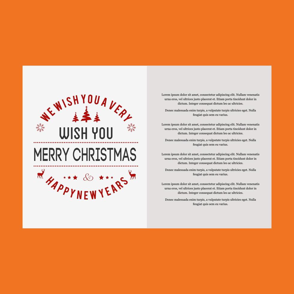 Christmas greetings card with creative design and typography vector