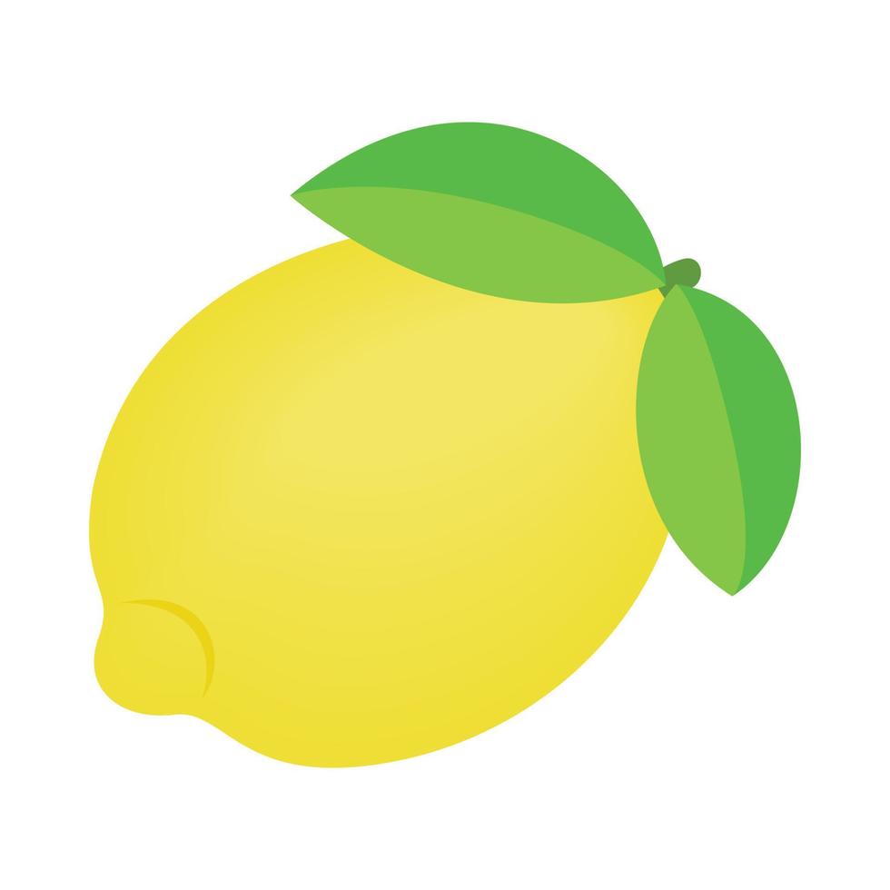 One ripe lemon icon vector