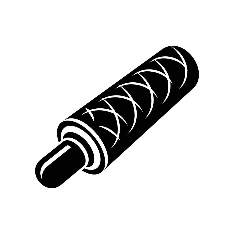 Sausage roll icon, simple style vector