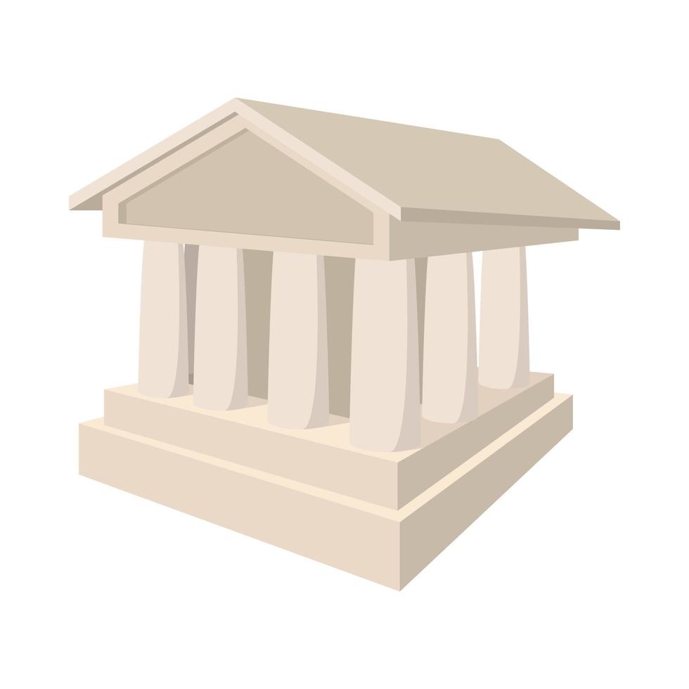 Bank icon in cartoon style vector