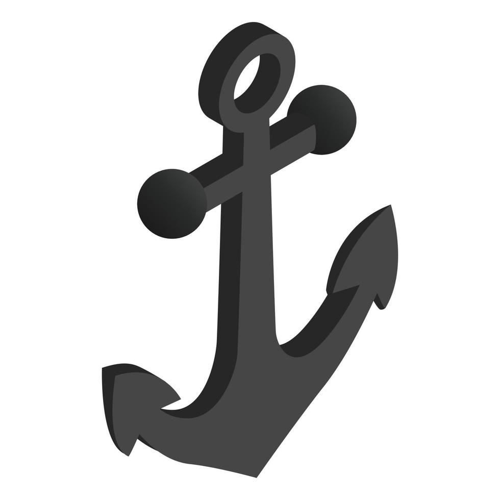 Anchor isometric 3d icon vector