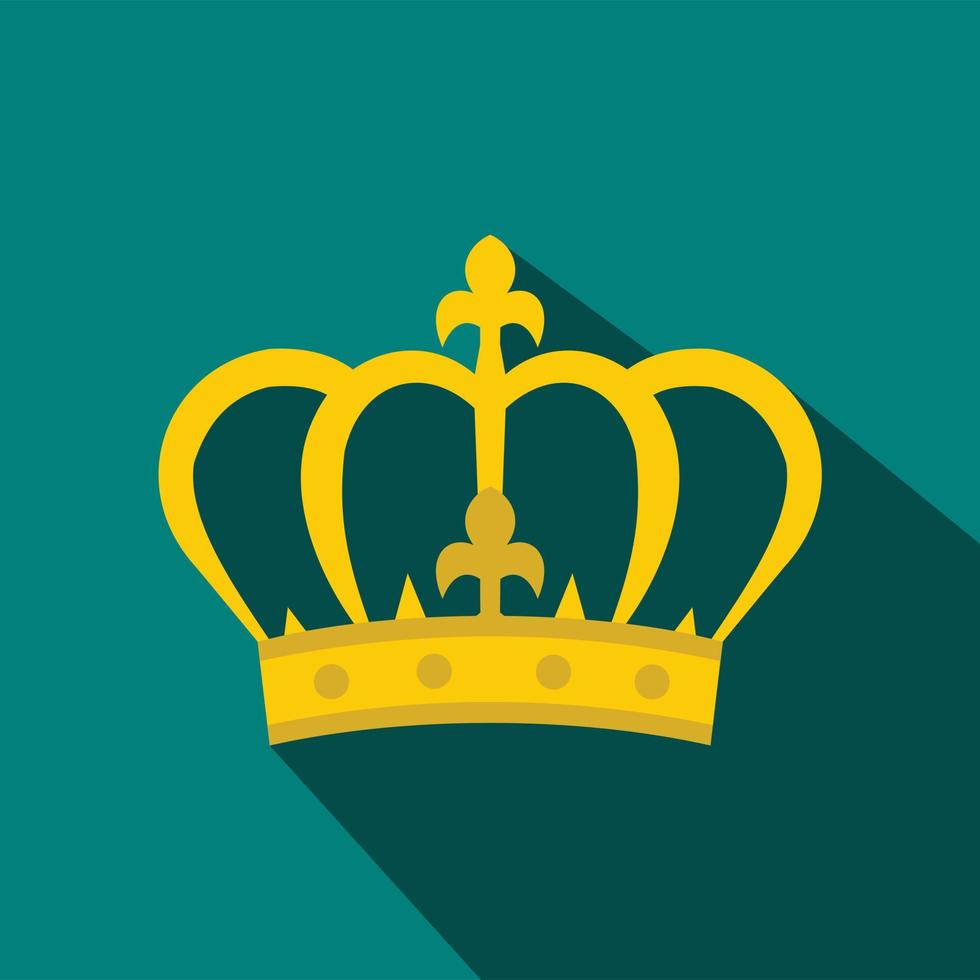 Crown icon in flat style vector