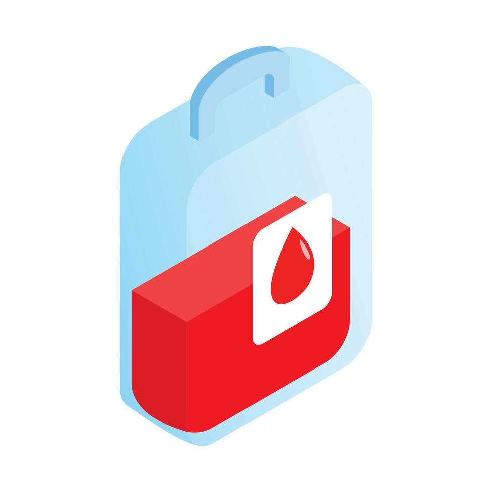 Box with blood 3d isometric icon vector