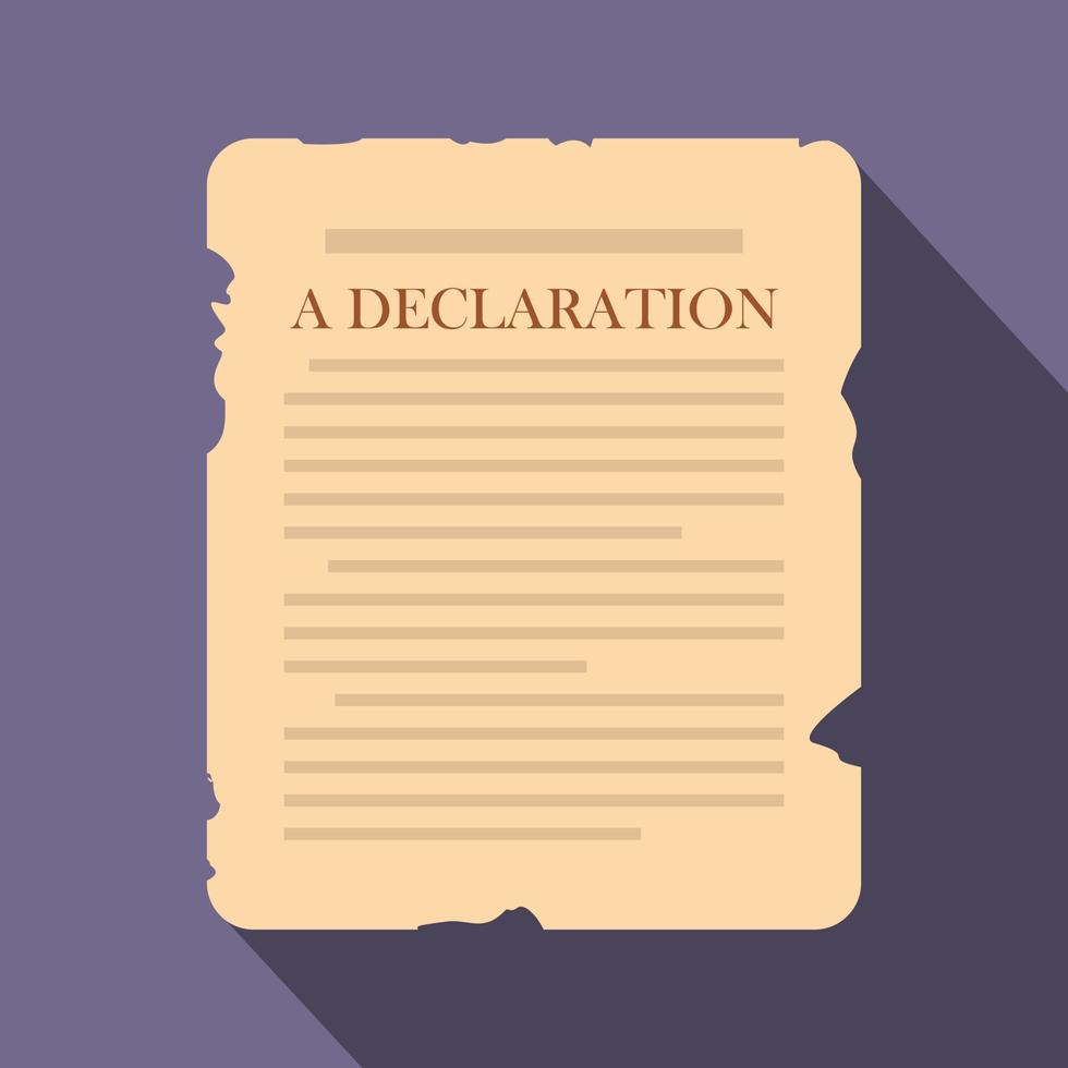 Declaration flat icon vector