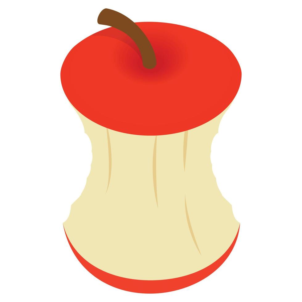 Apple stump icon, isometric 3d style vector