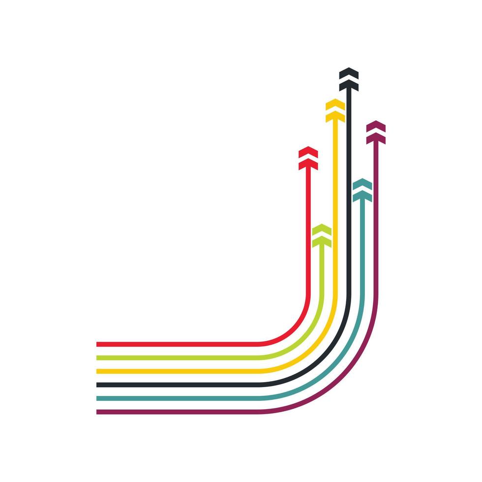Business charts icon, flat style vector