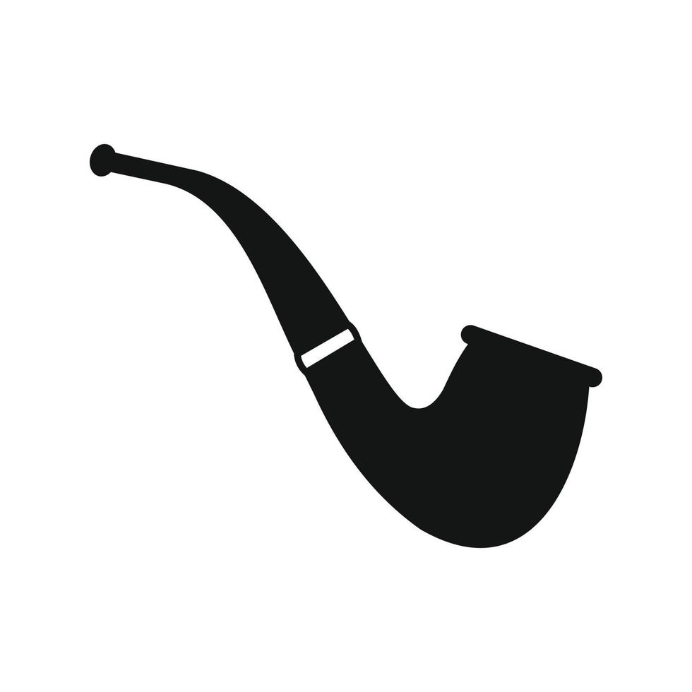 Tobacco pipe simple icon vector