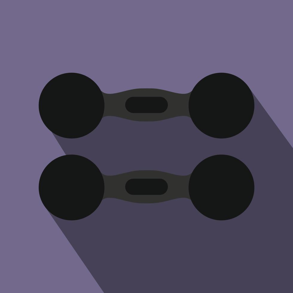 Pair of dumbbells icon, flat style vector