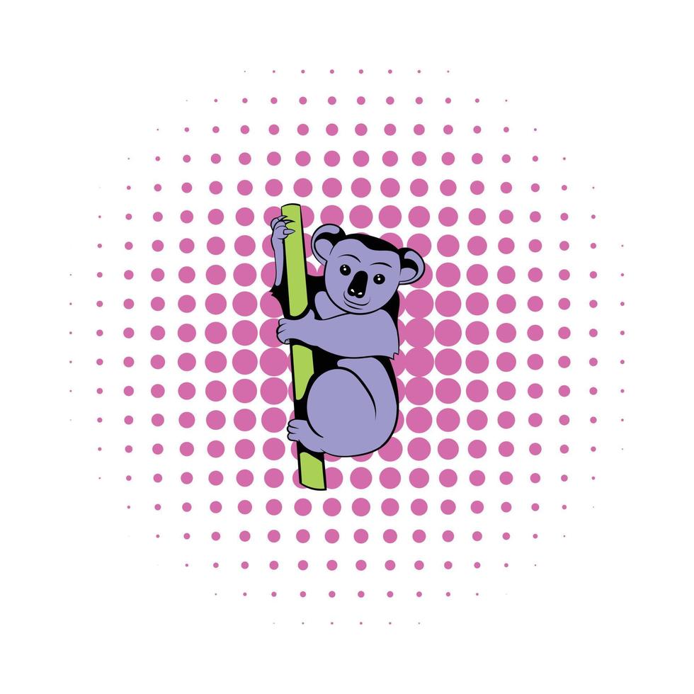 Koala icon in comics style vector