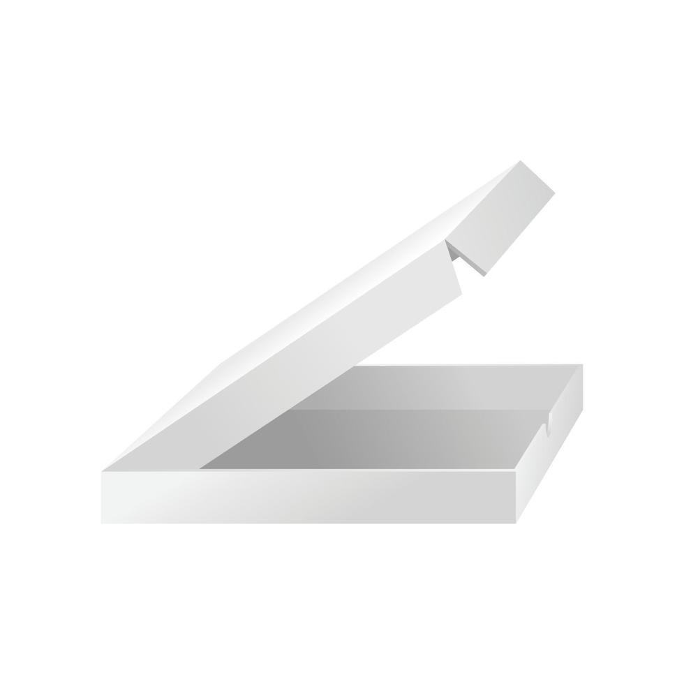 Empty white small box realistic vector