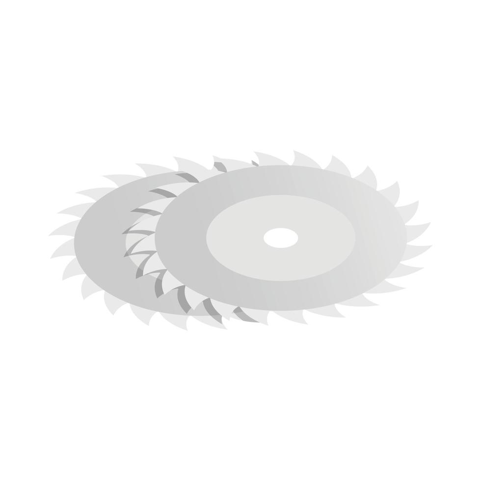 Circular saw blade icon, isometric 3d style vector