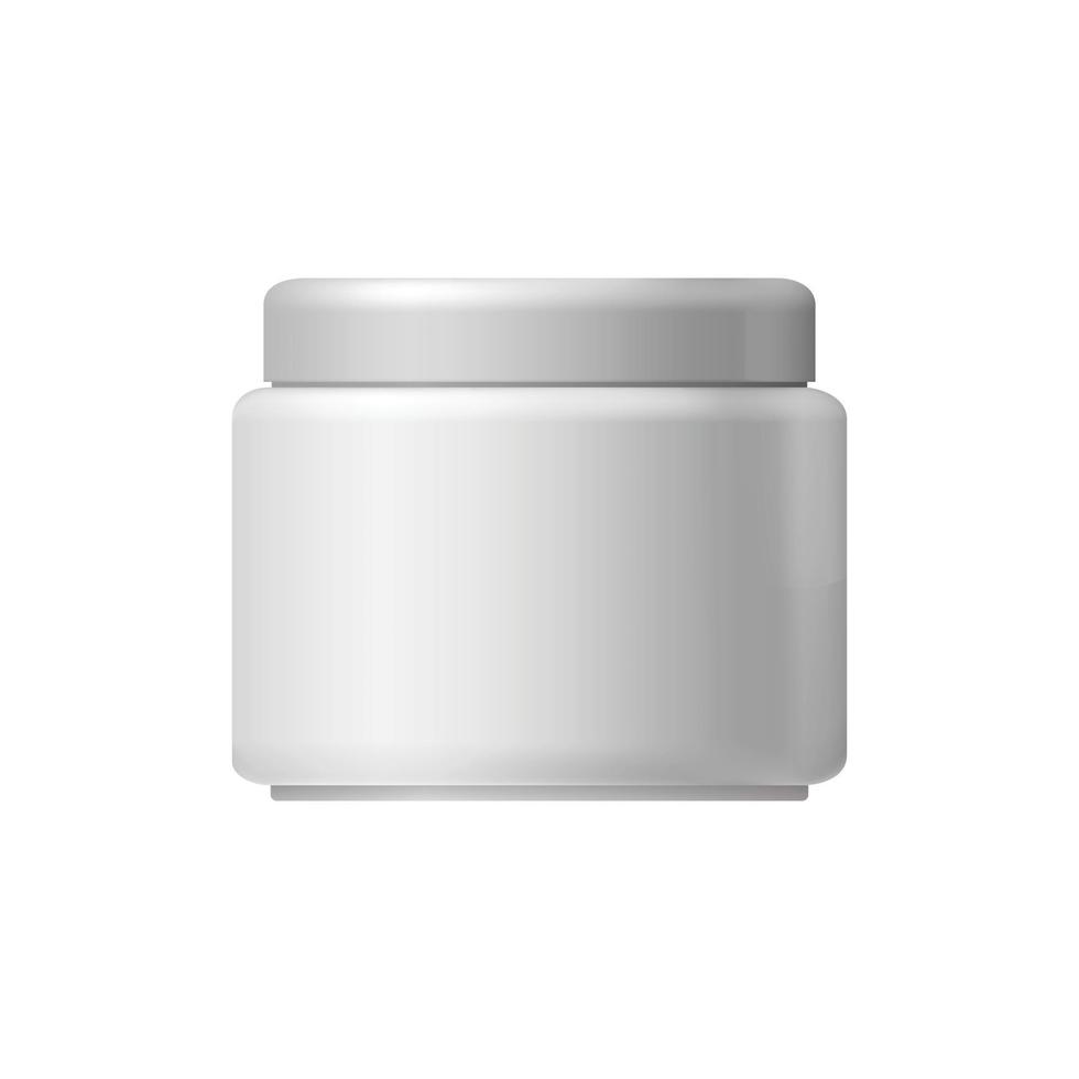 White blank cosmetic container vector