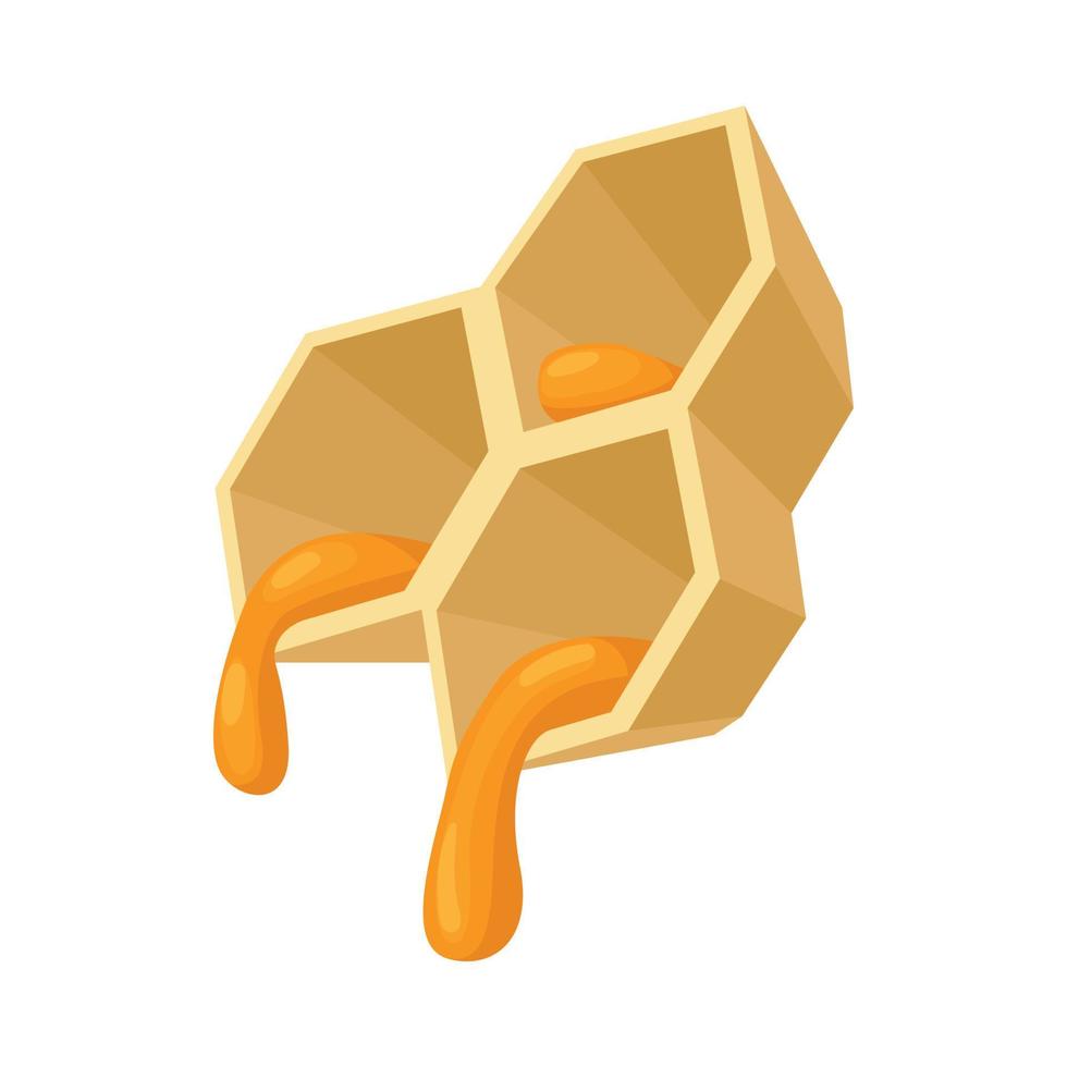 Honeycomb icon, cartoon style vector