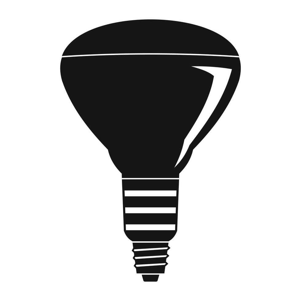 LED bulb icon, simple style vector