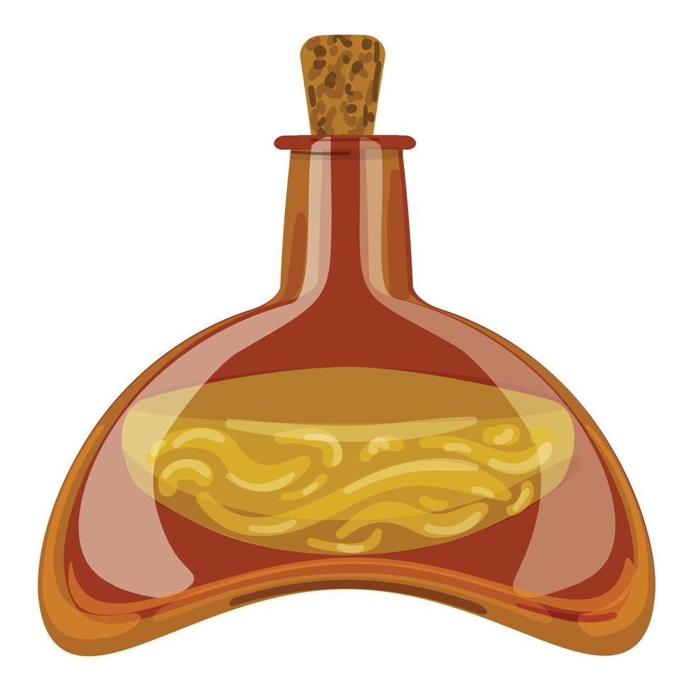 vector de dibujos animados de icono de elixir mágico. botella de juego