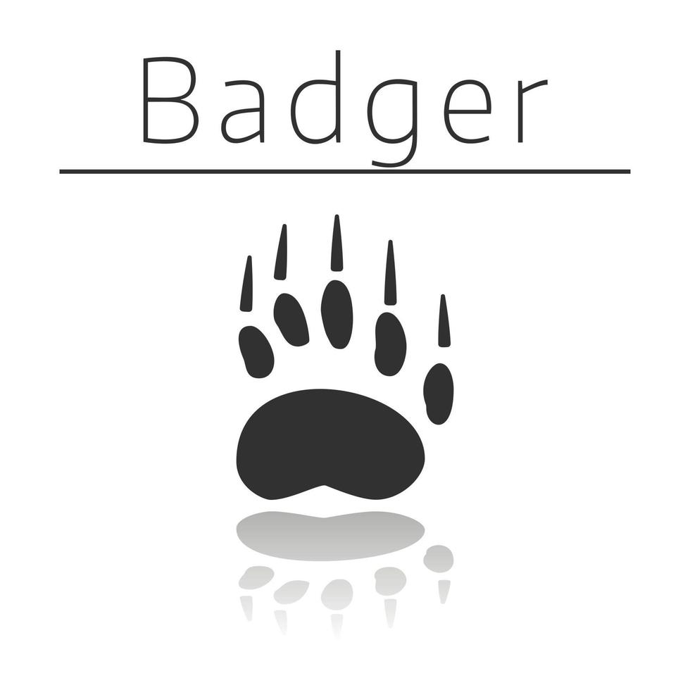 Badger animal track vector