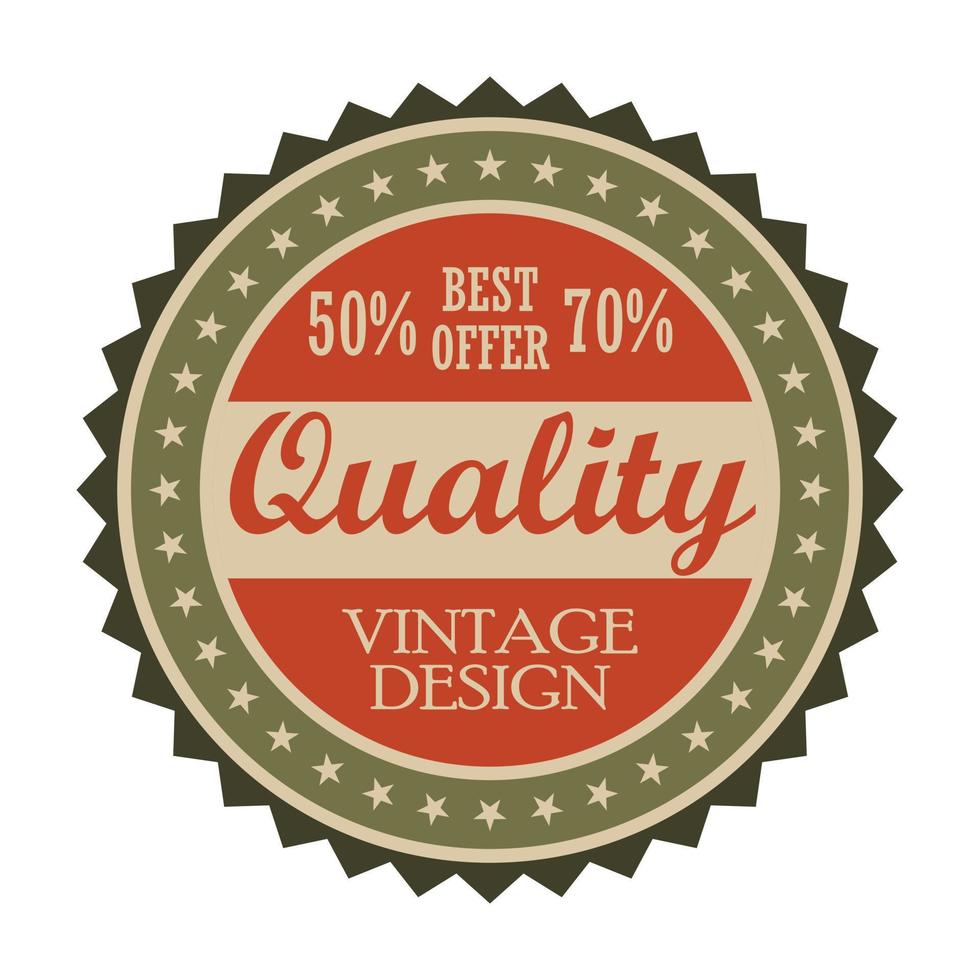 Best offer vintage tag vector