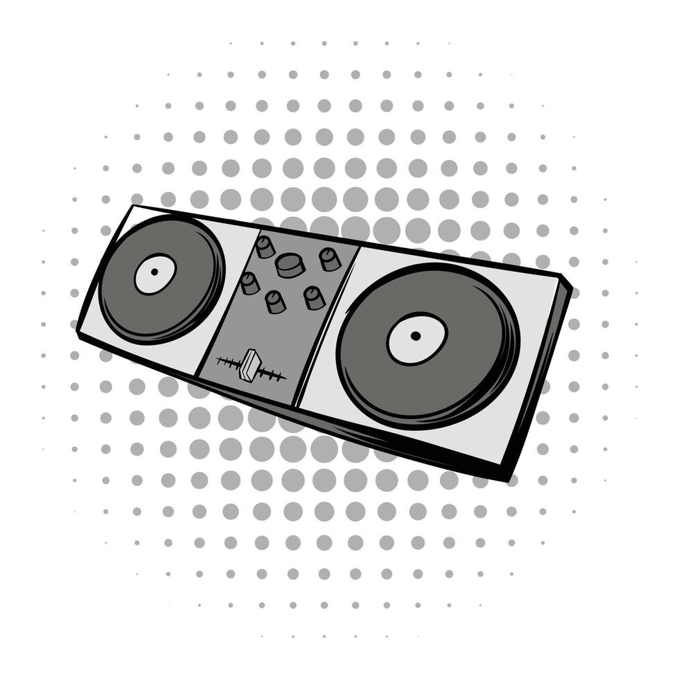 Mixing console black comics icon vector