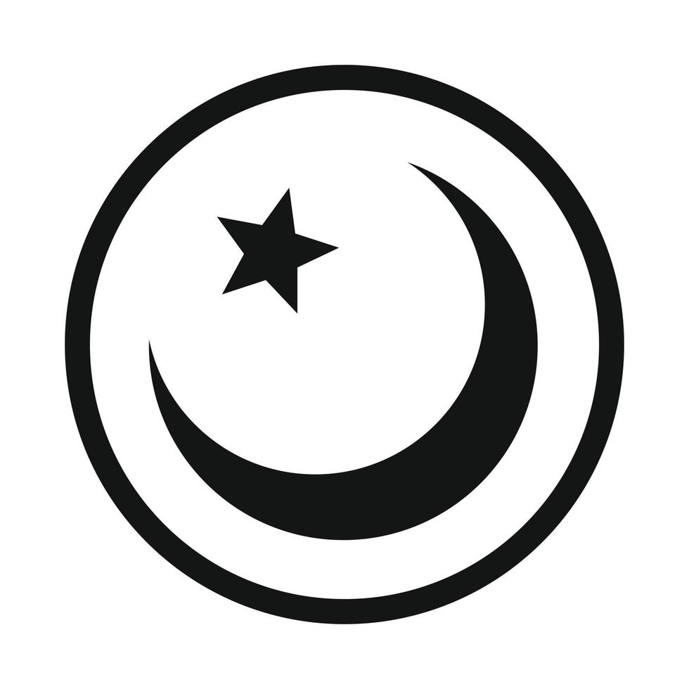 Islam symbol simple icon vector